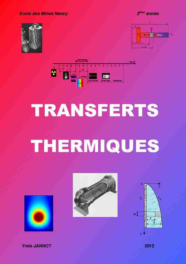 TRANSFERTS THERMIQUES