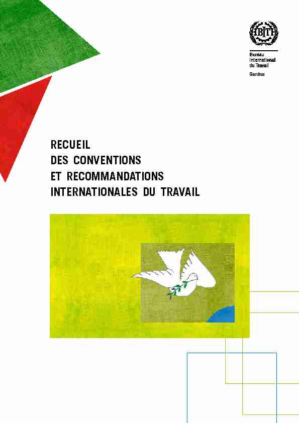 [PDF] DECUEIL DES CONVENTIONS ET DECOMMANDATIONS  - ILO