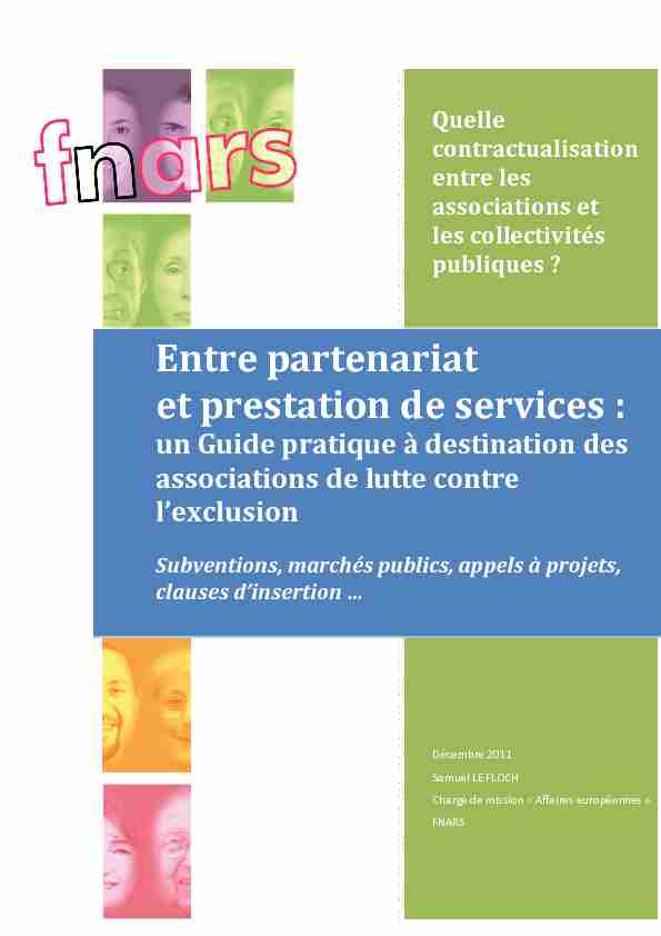 [PDF] Guide FNARS - Contractualisation entre les associations et les