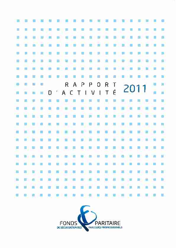 FPSPP 2011 - Rapport dactivités et comptes