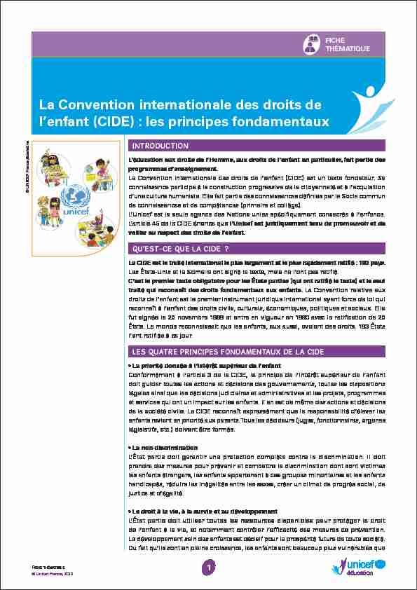La Convention internationale des droits de lenfant (CIDE) : les