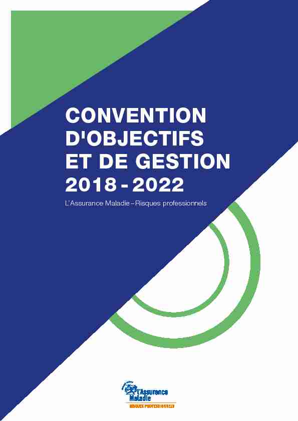 [PDF] CONVENTION DOBJECTIFS ET DE GESTION 2018 - 2022