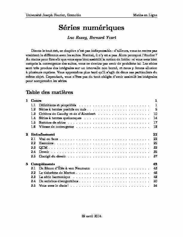 [PDF] Séries numériques