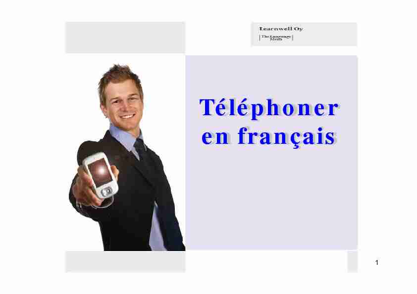 [PDF] Téléphoner en français