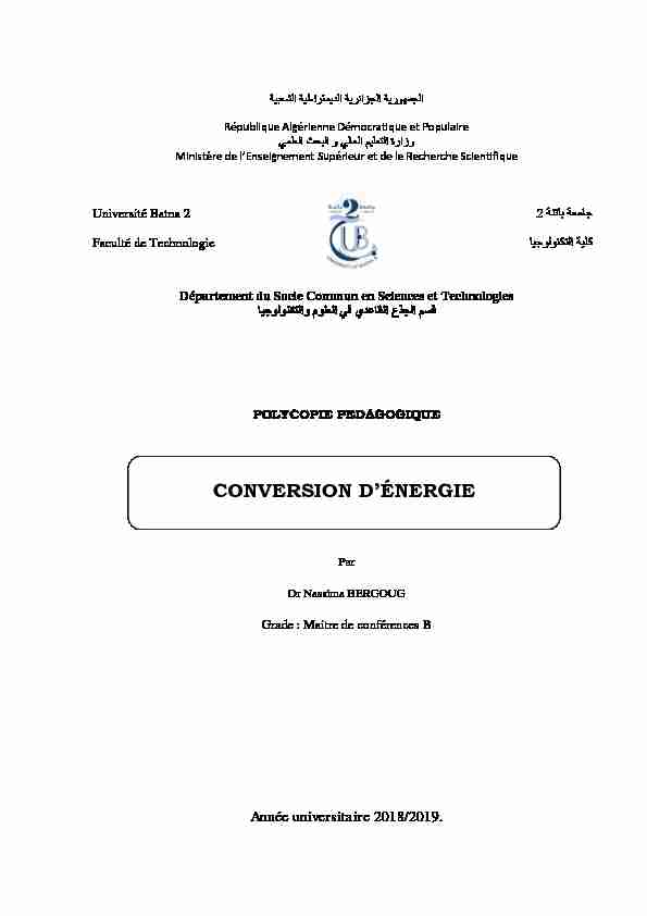 [PDF] CONVERSION DÉNERGIE - Socle Commun Sciences et Technologie