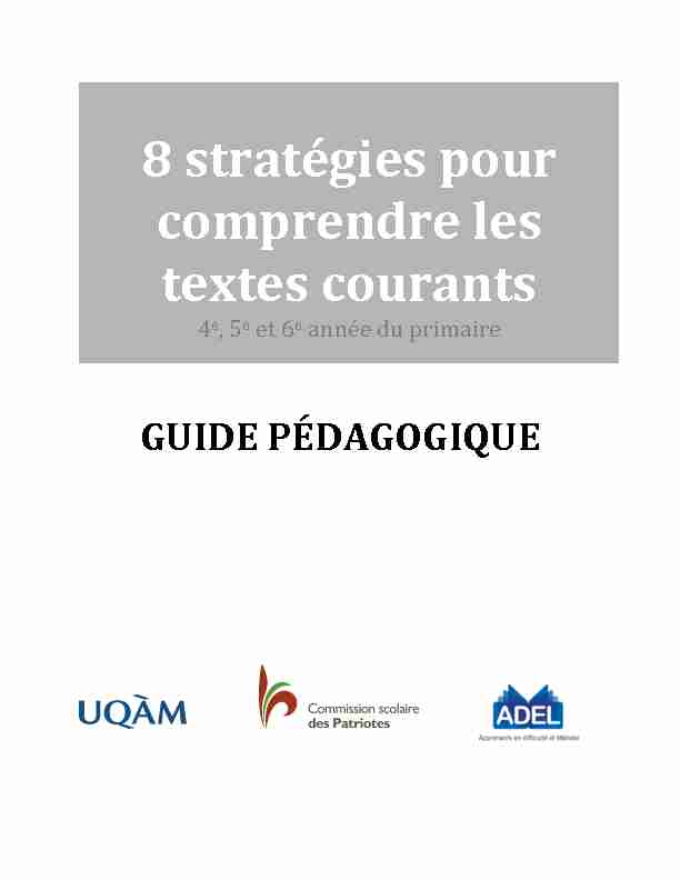 [PDF] 8!stratégies!pour! comprendre!les! textes!courants!  ADEL (uqamca)