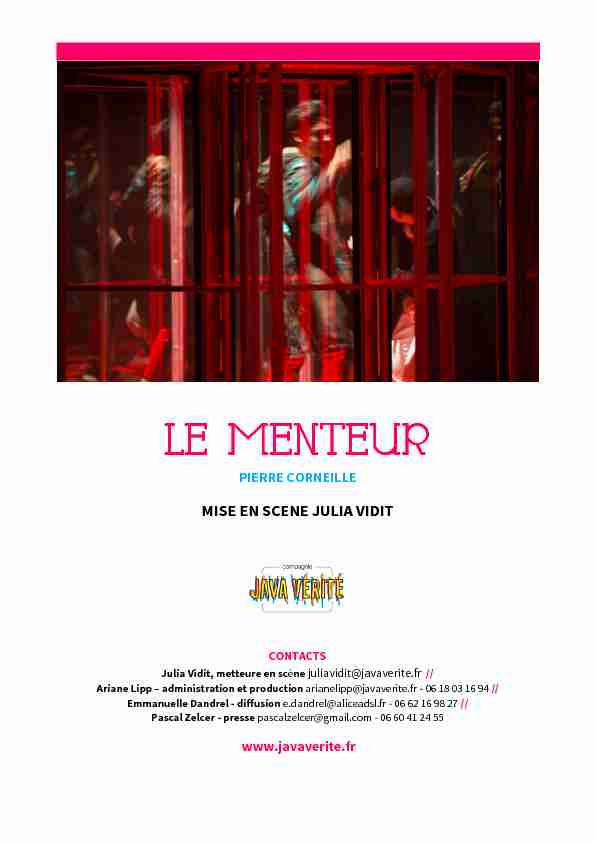 [PDF] LE MENTEUR - Théâtre contemporain