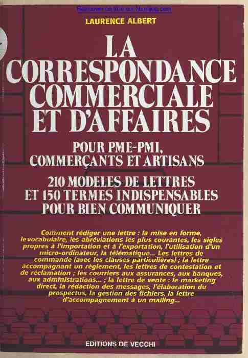 [PDF] Correspondance commerciale et daffaires - Numilog