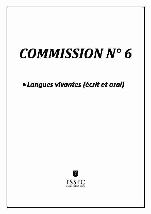 [PDF] COMMISSION N° 6