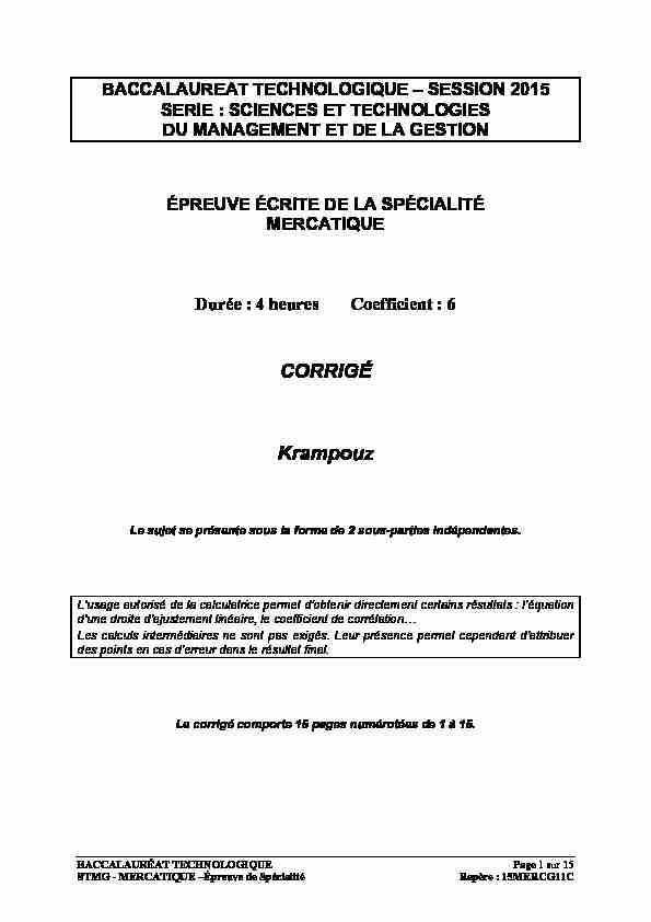 [PDF] CORRIGÉ Krampouz