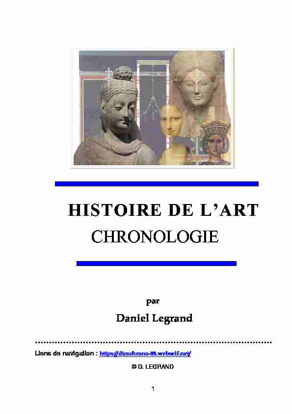 [PDF] HISTOIRE DE LART CHRONOLOGIE - Dictionnaire Chronologique