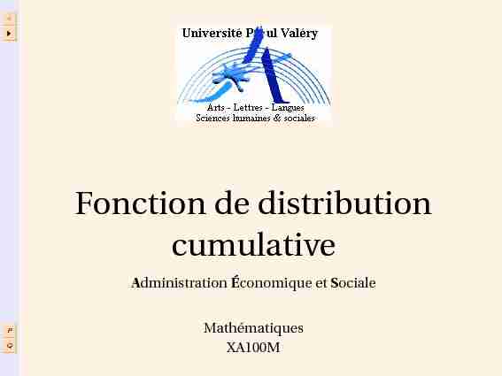 Fonction de distribution cumulative