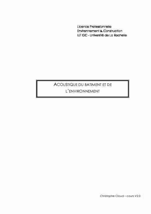 [PDF] cours V20 - General Acoustics