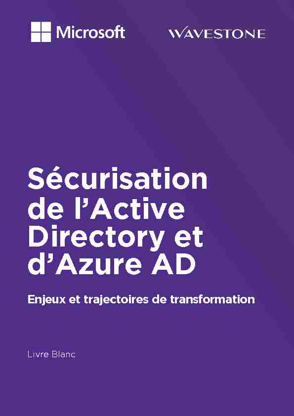 Livre blanc - Sécurisation de lActive Directory et dAzure AD