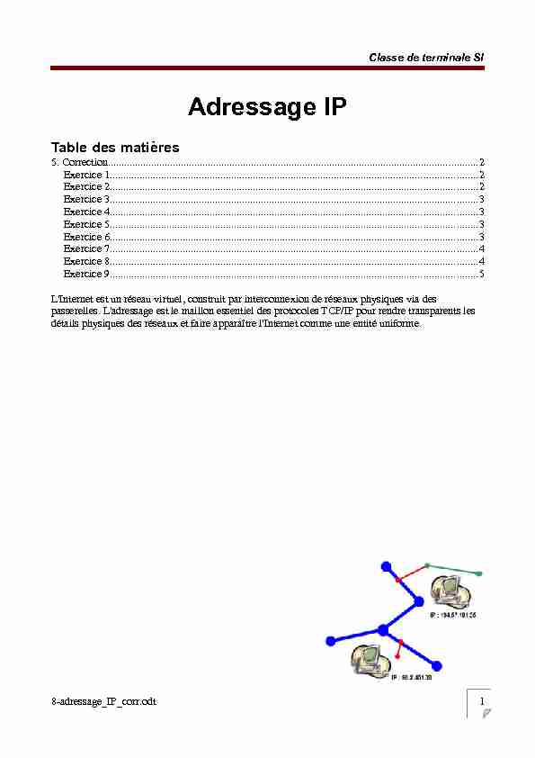 [PDF] Adressage IP