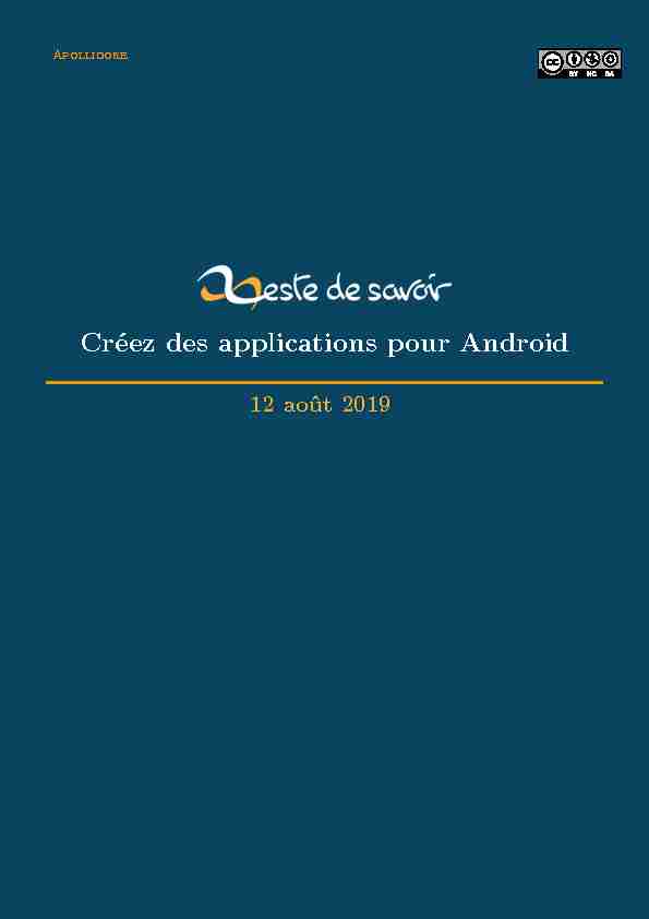 [PDF] Créez des applications pour Android - Zeste de Savoir
