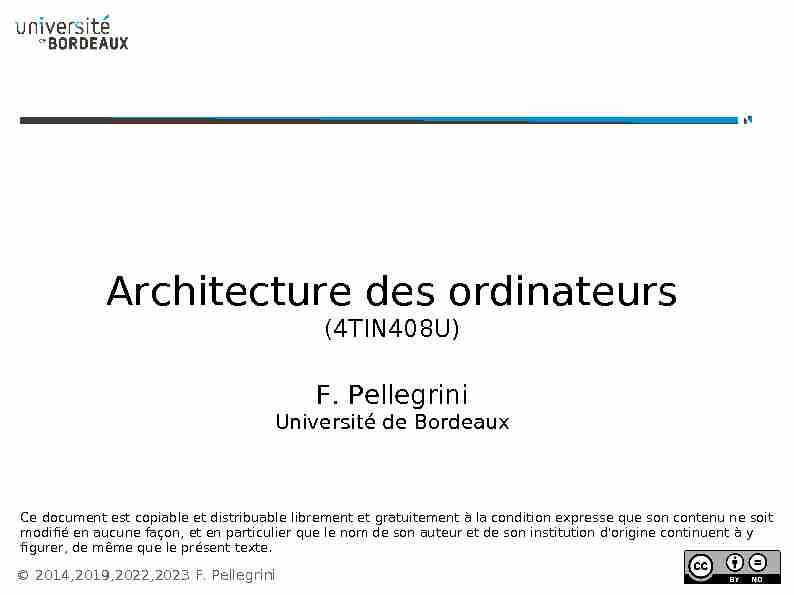 [PDF] Architecture des ordinateurs - Unité de formation dinformatique