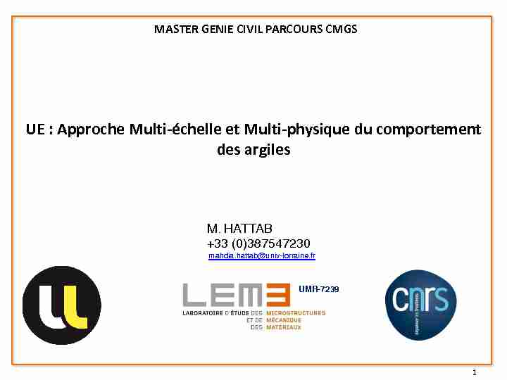 [PDF] 2 Structure minéralogique des argiles - LEM3
