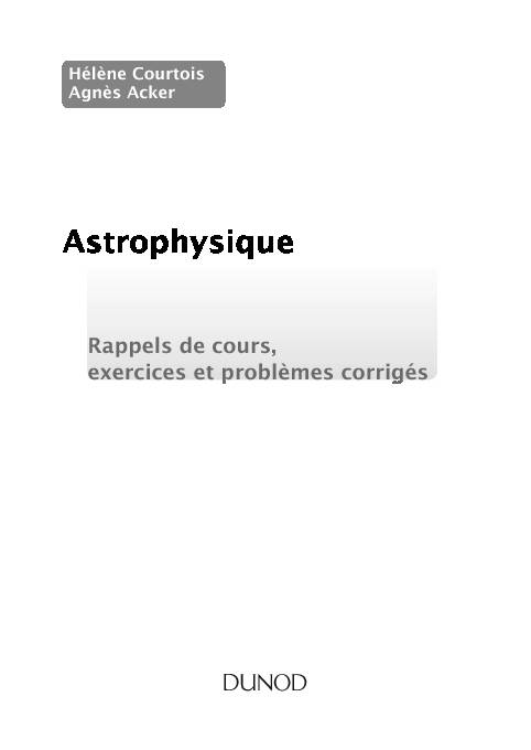 [PDF] ASTROPHYSIQUE - Dunod
