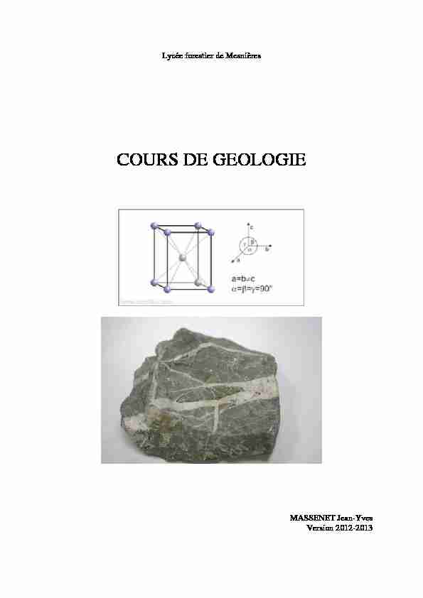 [PDF] COURS DE GEOLOGIE - Jean - Yves Massenet