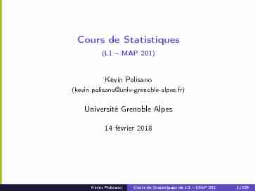 Cours de Statistiques (L1 – MAP 201)