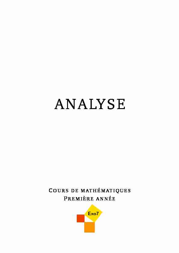 [PDF] Analyse - Exo7 - Cours de mathématiques