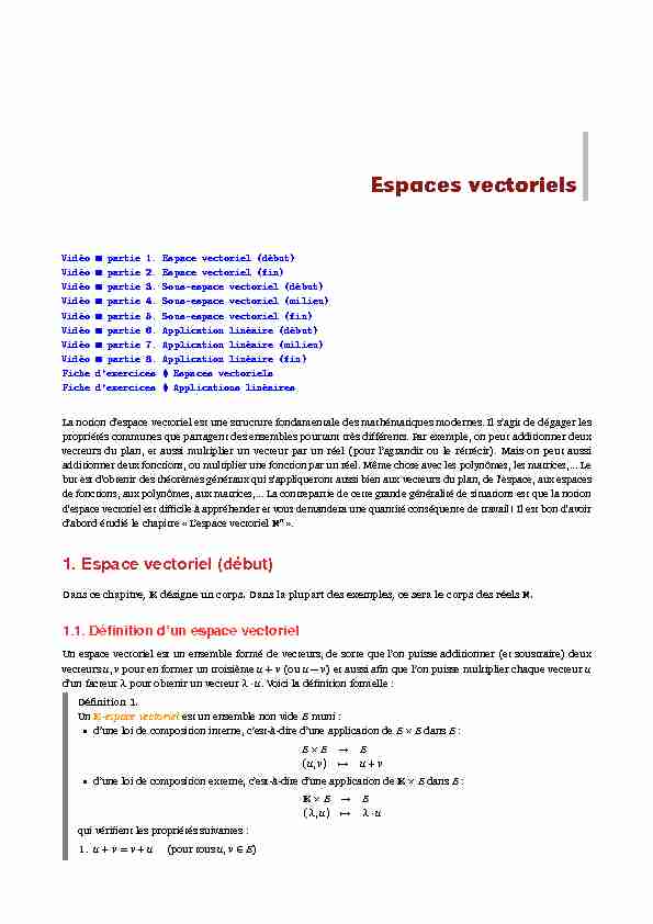 [PDF] Espaces vectoriels - Exo7 - Cours de mathématiques