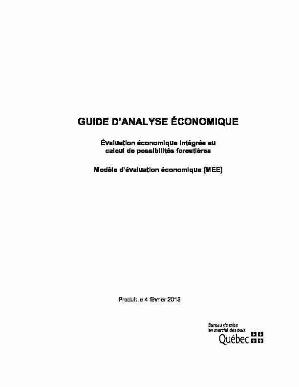 [PDF] GUIDE DANALYSE ÉCONOMIQUE
