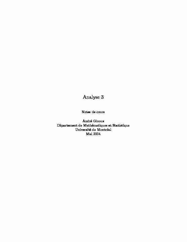 [PDF] Analyse 3 - Département de mathématiques et statistique