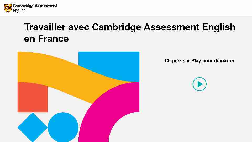 Travailler avec Cambridge Assessment English en France