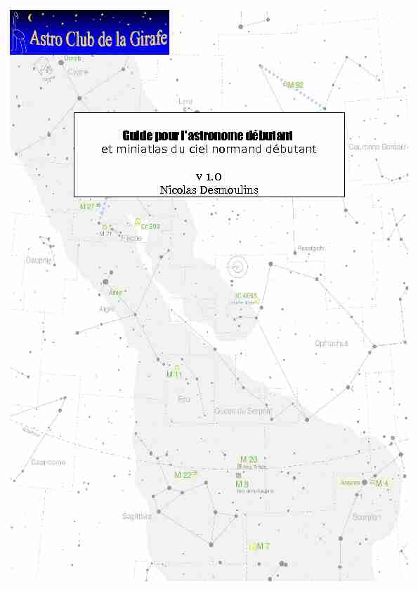 [PDF] Guide pour lastronome débutant v 10 - Astroclub de la Girafe
