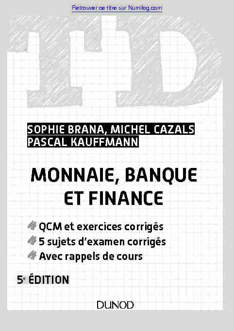[PDF] MONNAIE BANQUE ET FINANCE - Numilog