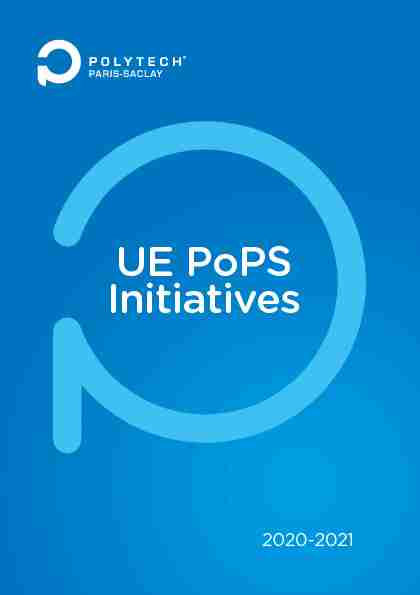 UE PoPS Initiatives