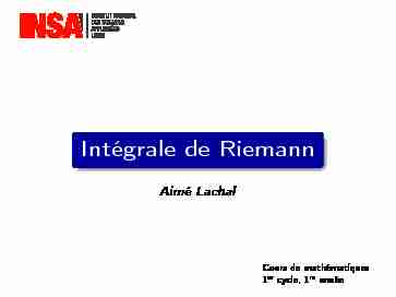 Intégrale de Riemann