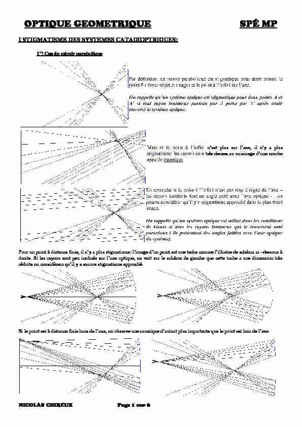 [PDF] optique geometrique spé mp