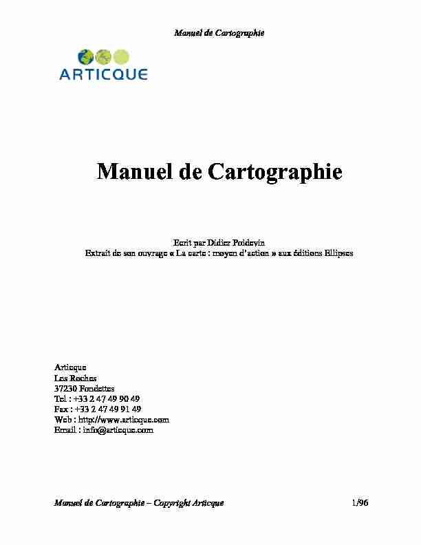 [PDF] Manuel de Cartographie