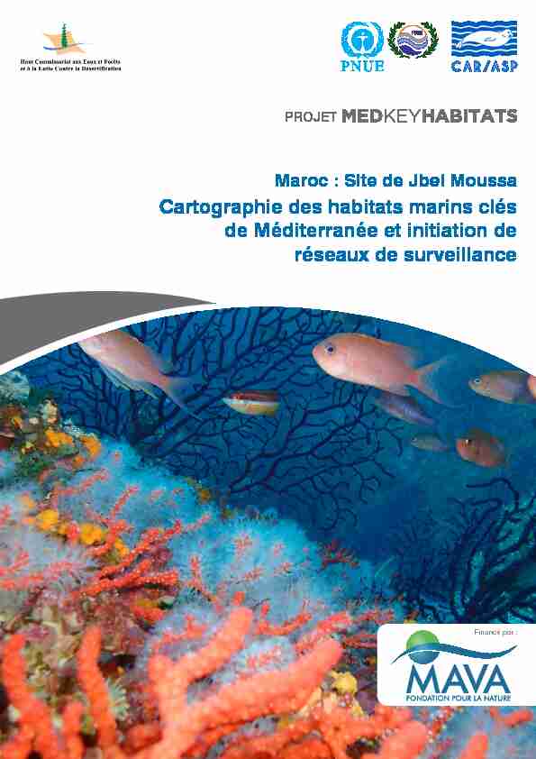 Cartographie des habitats marins clés de Méditerranée et initiation