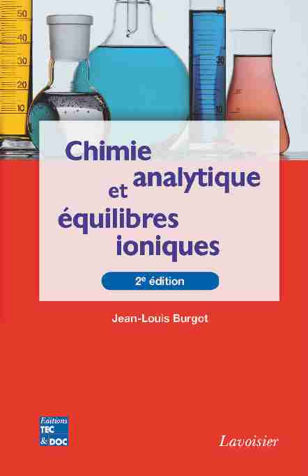 [PDF] Chimie analytique et équilibres ioniques