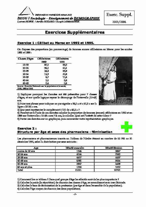 [PDF] Exercices supplémentaires - Joseph Larmarange