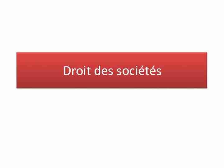 [PDF] Droit des sociétés - FSJESM