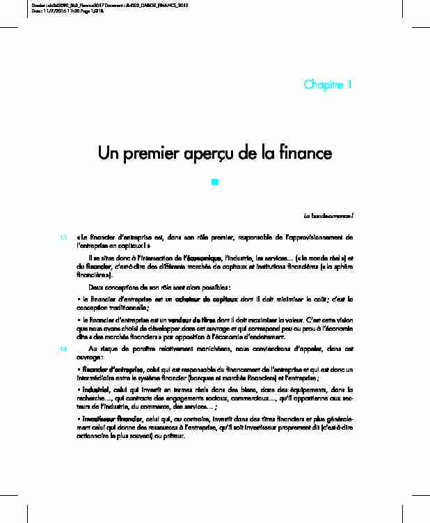 [PDF] Un premier aperçu de la finance - Vernimmen