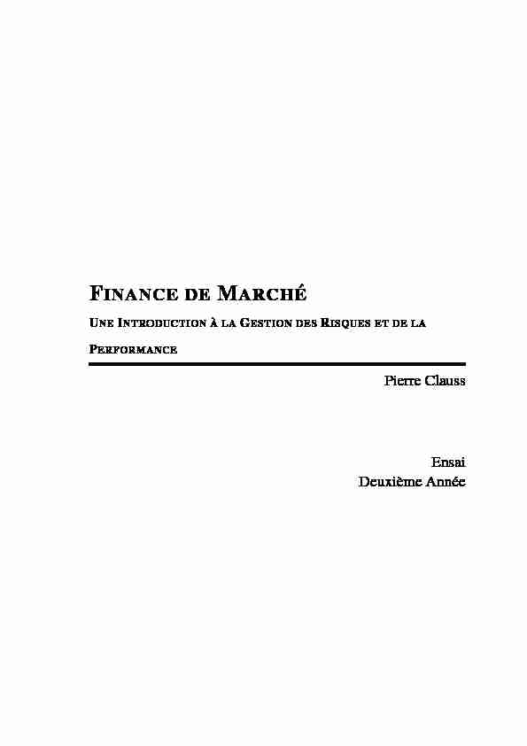 [PDF] FINANCE DE MARCHÉ