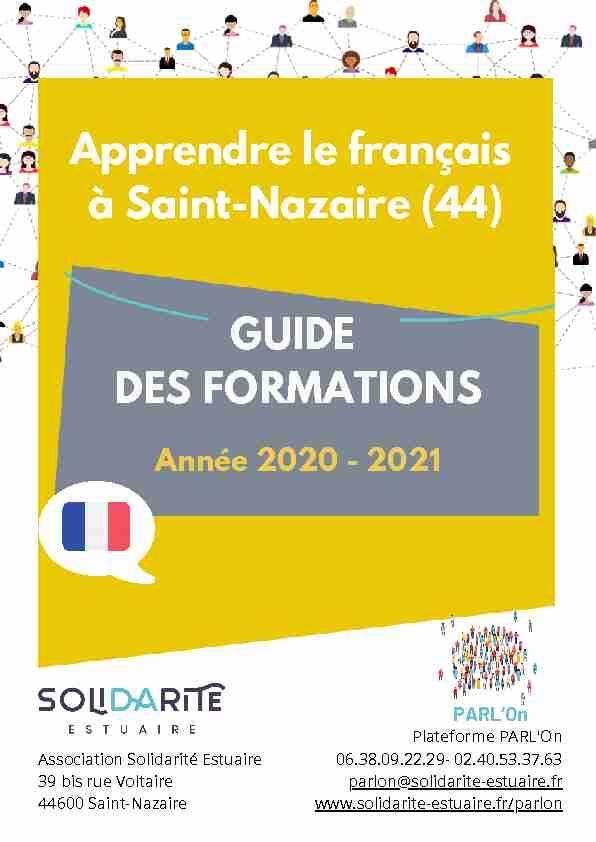 GUIDE DES FORMATIONS Apprendre le français à Saint-Nazaire (44)