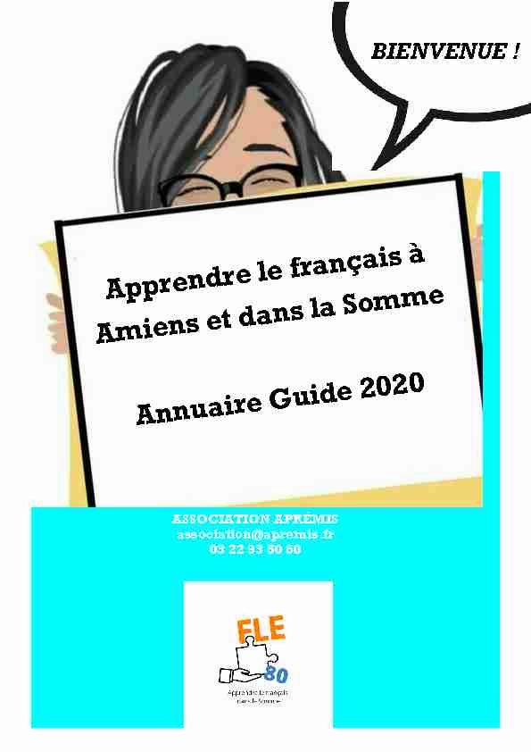 Apprendre le français à Amiens et dans la Somme Annuaire Guide