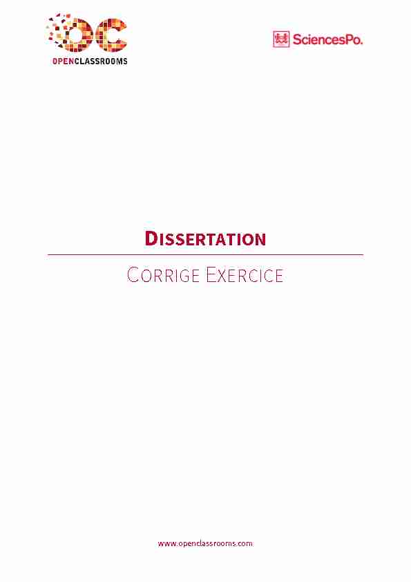 dissertation - corrige exercice