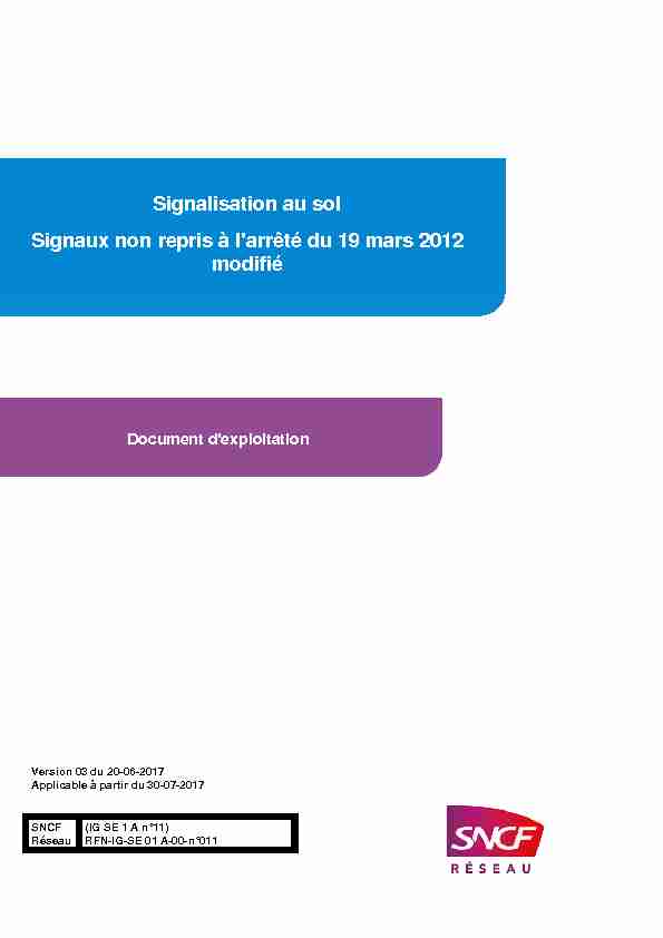 Signalisation au sol Signaux non repris à larrêté du 19 mars 2012
