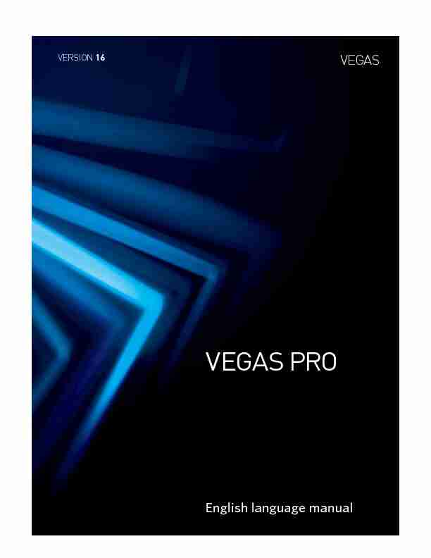 Vegas Pro 16.0 User Manual