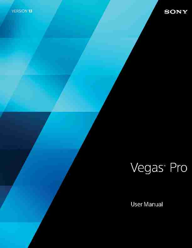 Vegas Pro 13.0 User Manual