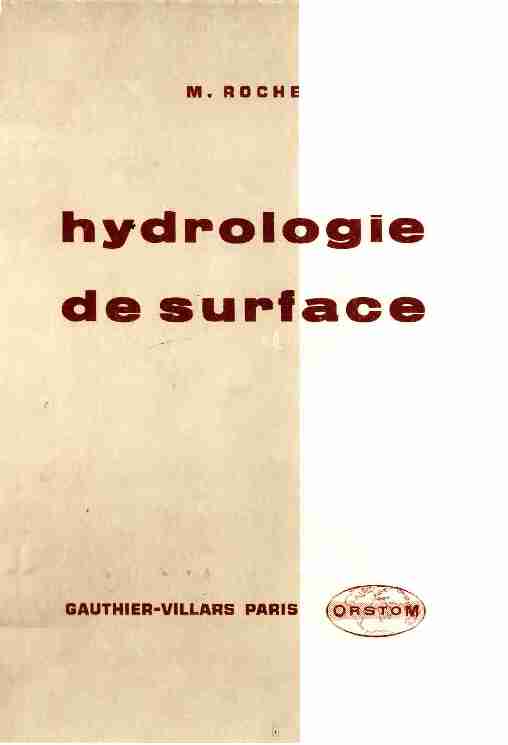 Hydrologie de surface