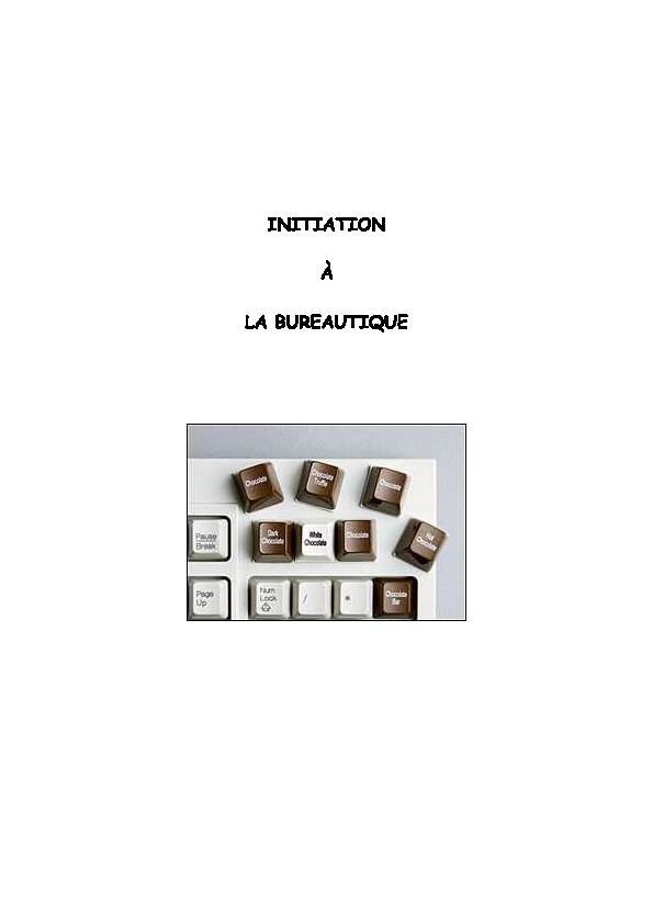 [PDF] INITIATION À LA BUREAUTIQUE